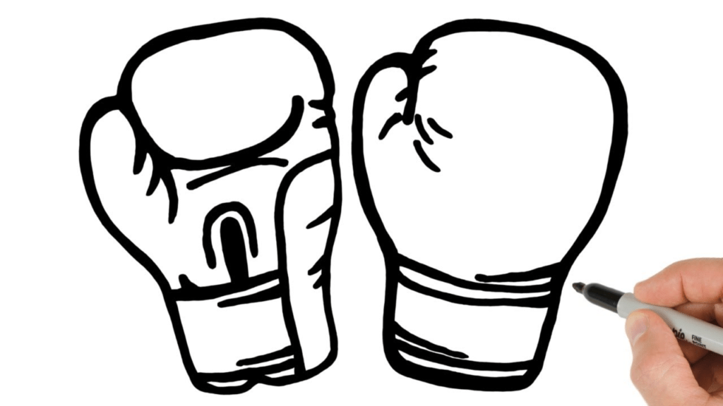 boxing gloves drawing